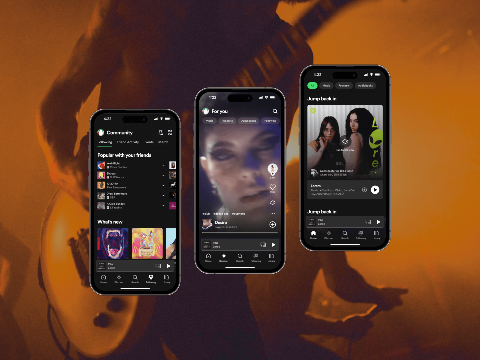 Spotify Redesign hover
